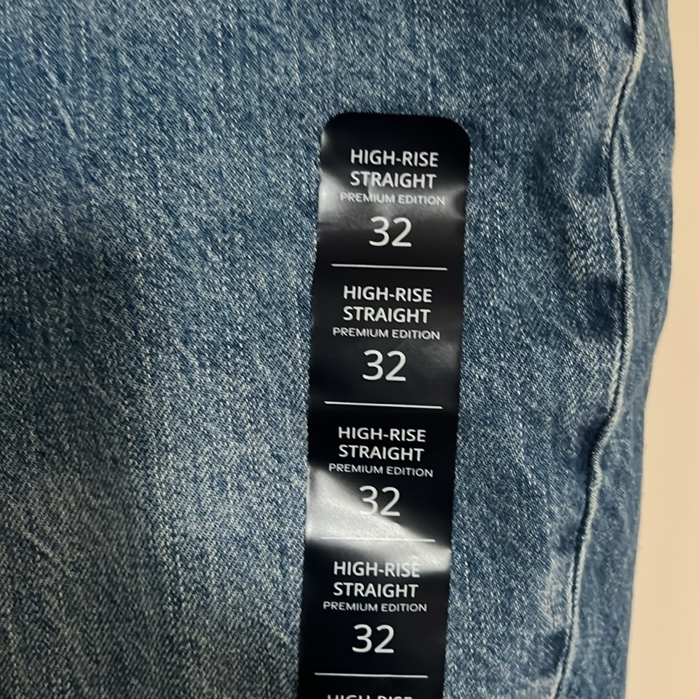 J.Crew Factory High Rise Straight Button Fly Jeans - 100% Cotton - NWT - Size 32 - Picture 4 of 15